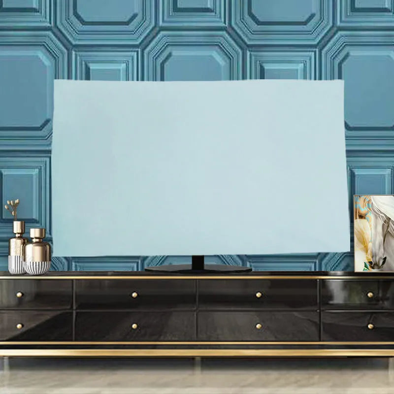 Velvet fabric television cover in pink, black, gray, khaki, dark green, and light blue colours for LCD screens.