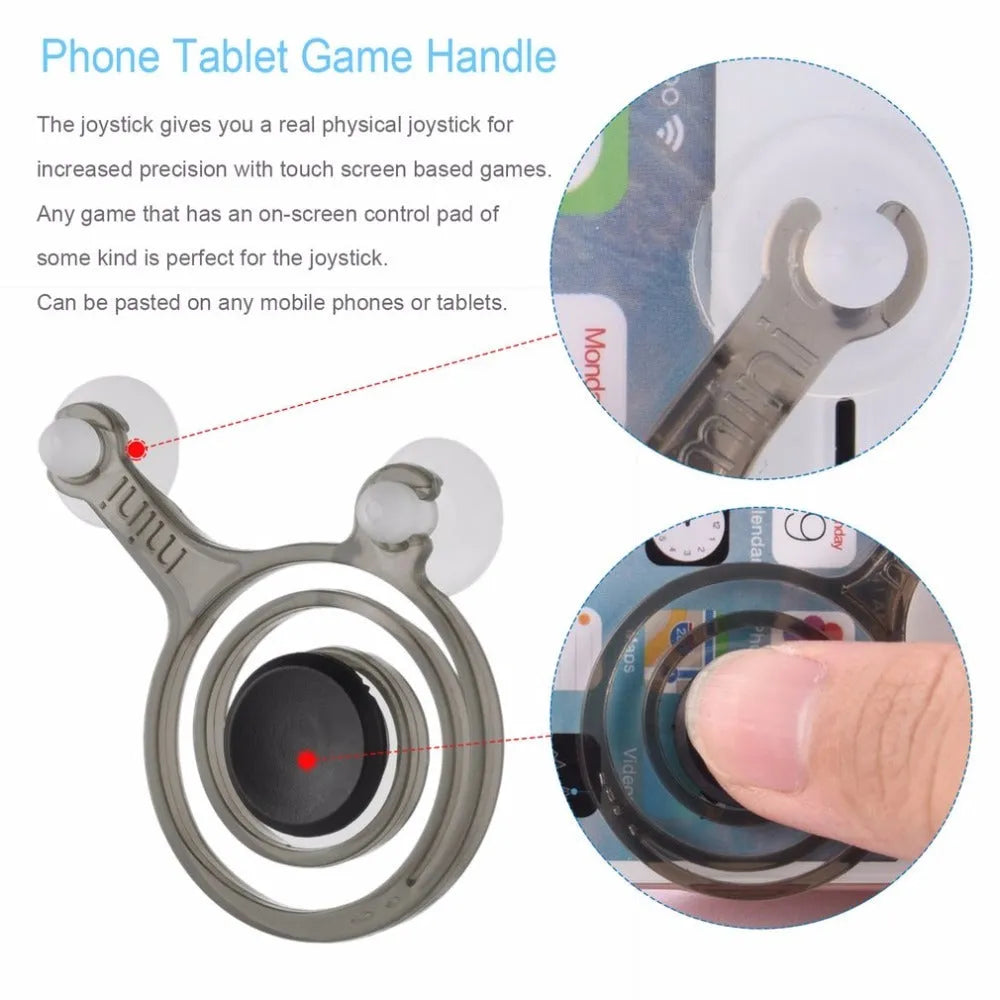 Pair of clear and black universal mini joysticks for mobile phone touch screens