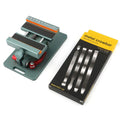General model mobile phone repair fixture with silicone grips, adjustable clamp, and demolition crowbar on a rotating base.