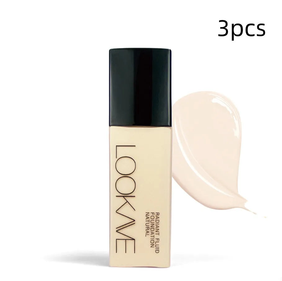 LOOKAVE matte liquid foundation bottle in 21g size showing cream formula
