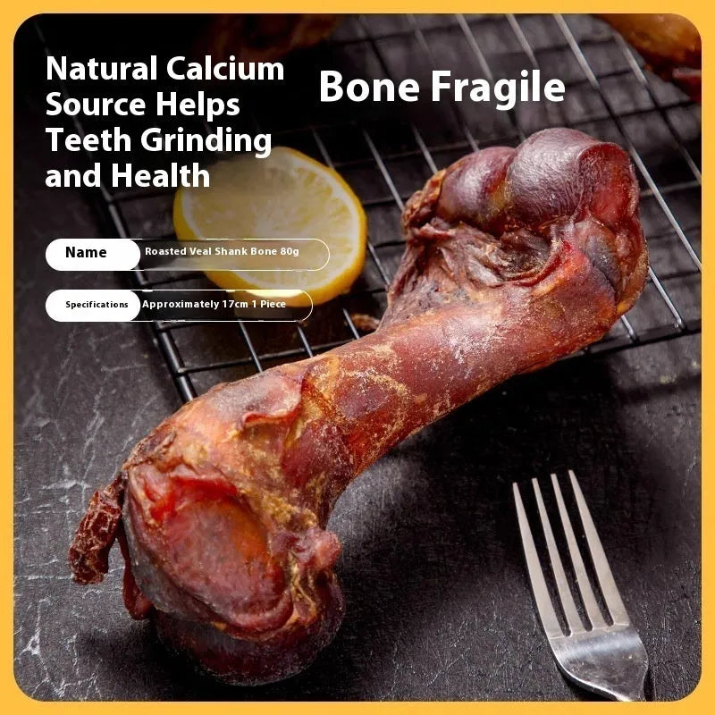 Puppy molar rod dental chew in three sizes with roasted ox bone flavour for training and teeth cleaning