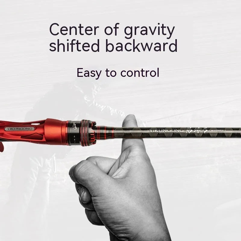 Carbon straight handle or pikestaff ultralight lure fishing rod in 210cm or 240cm length options