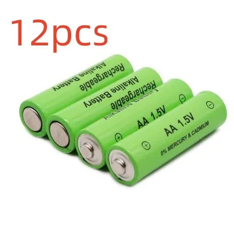Five industrial-grade alkaline rechargeable AA batteries with 3000mAh capacity