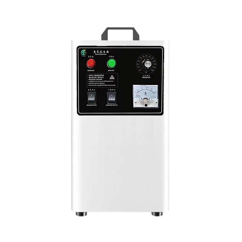 White and stainless steel fruit and vegetable ozone generator machine with 20g/h output.
