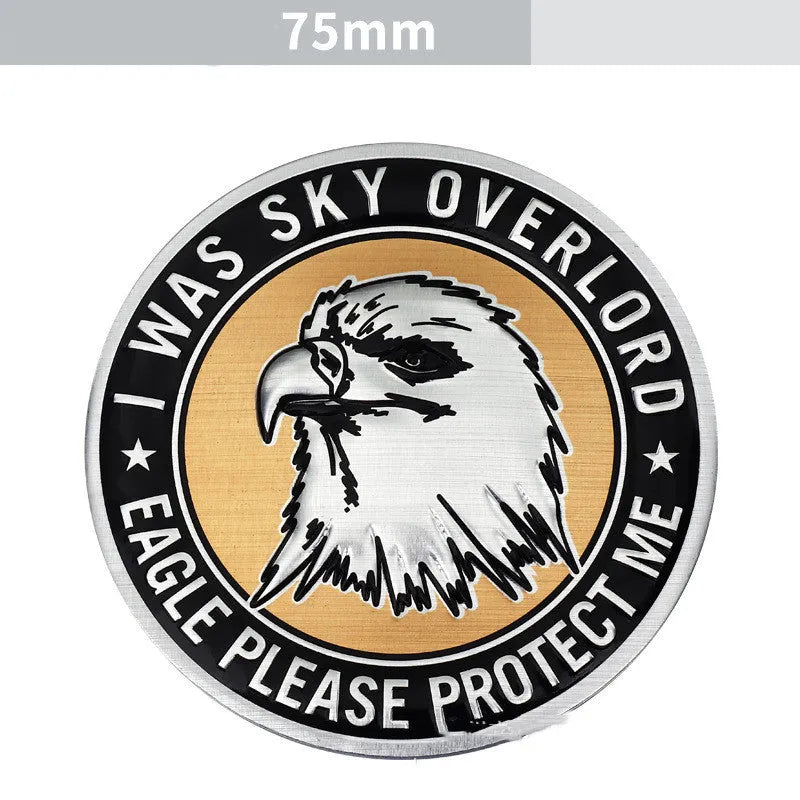 Aluminium metal sticker for car body featuring lion, eagle, and tiger design options.
