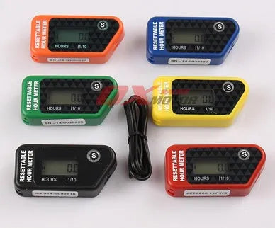 Black waterproof LCD maintenance timer for ATV motorcycle motorboat and lawn mower engines