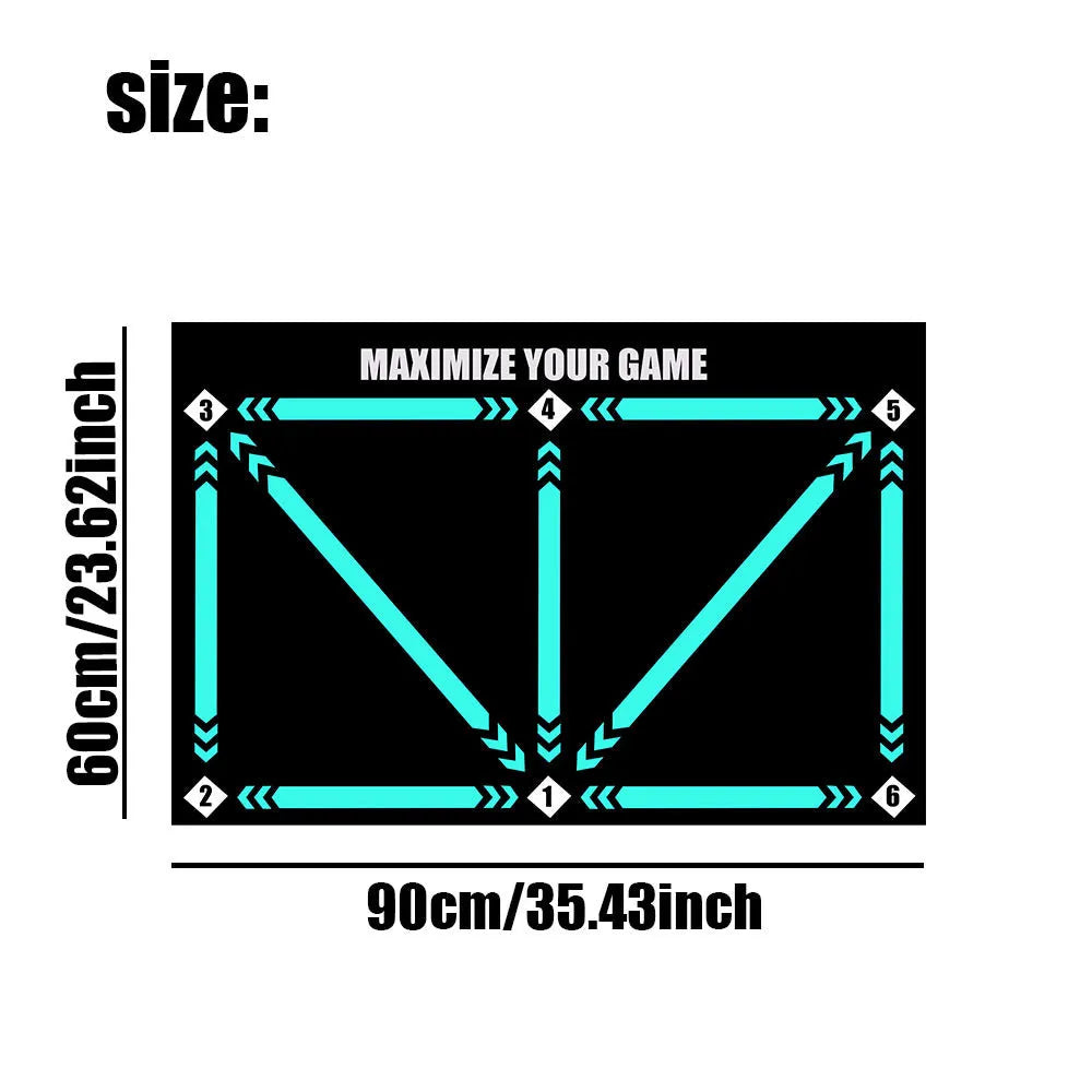 Indoor football training mat in cushion colour for skill lifting practice