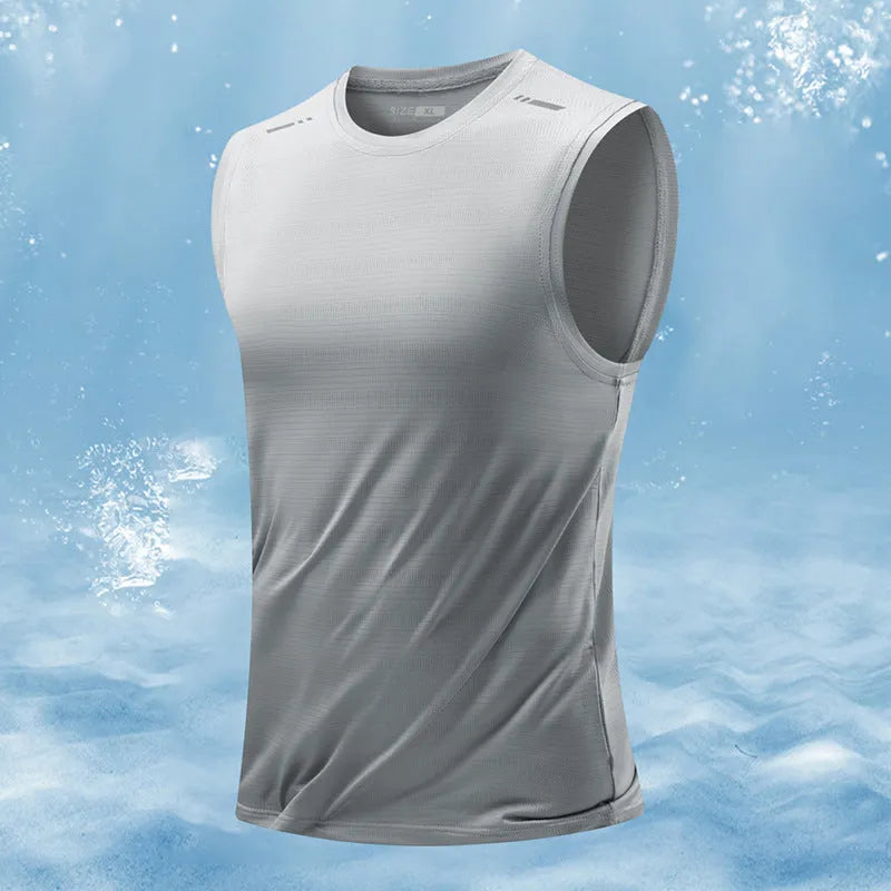 Men's loose fit bamboo fibre sports waistcoat in solid colour options