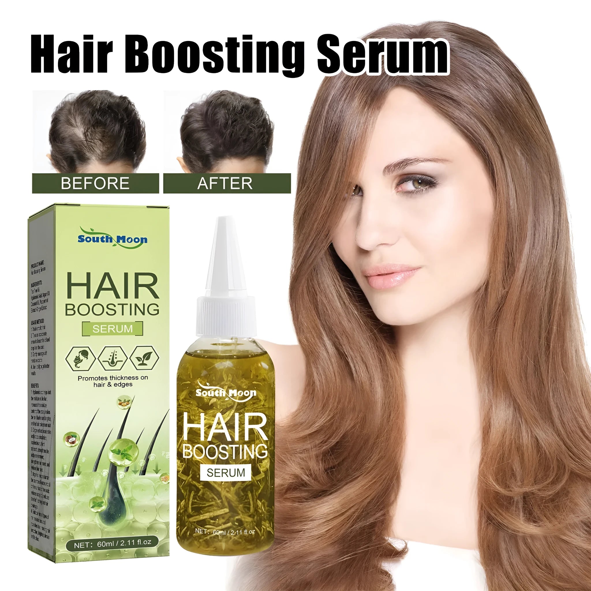 60ml hair care essential oil bottle for anti-fall repair and dry hair moisturisation