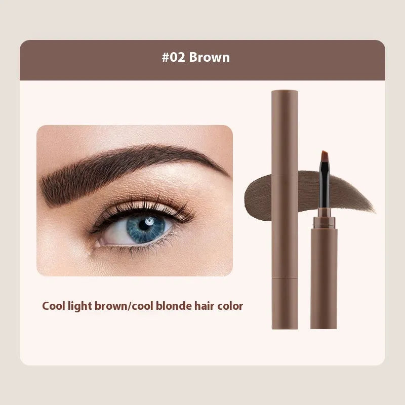 Double-headed eyebrow cream in five colour shades for natural brow definition