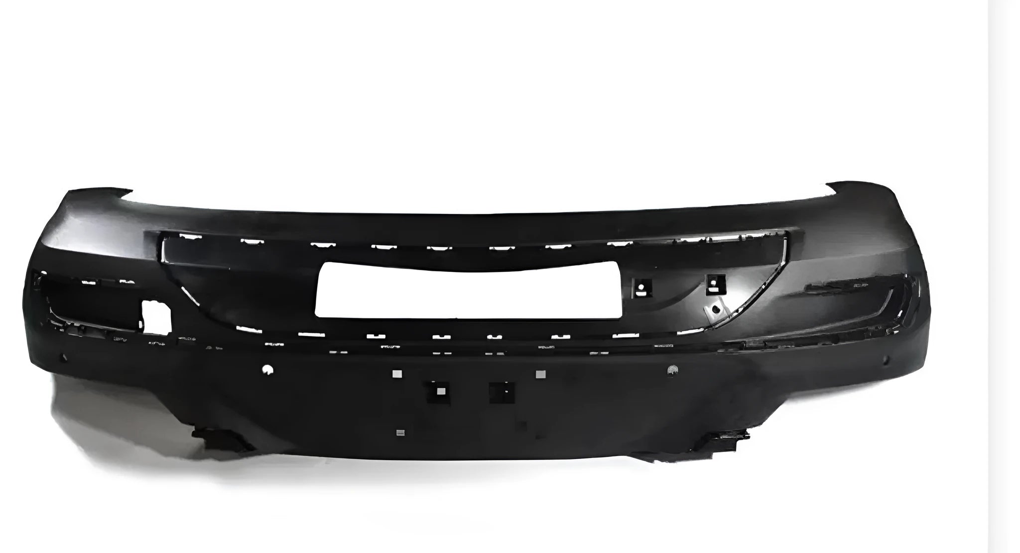 One metre long matte black plastic bumper protector strip with peel-off adhesive backing