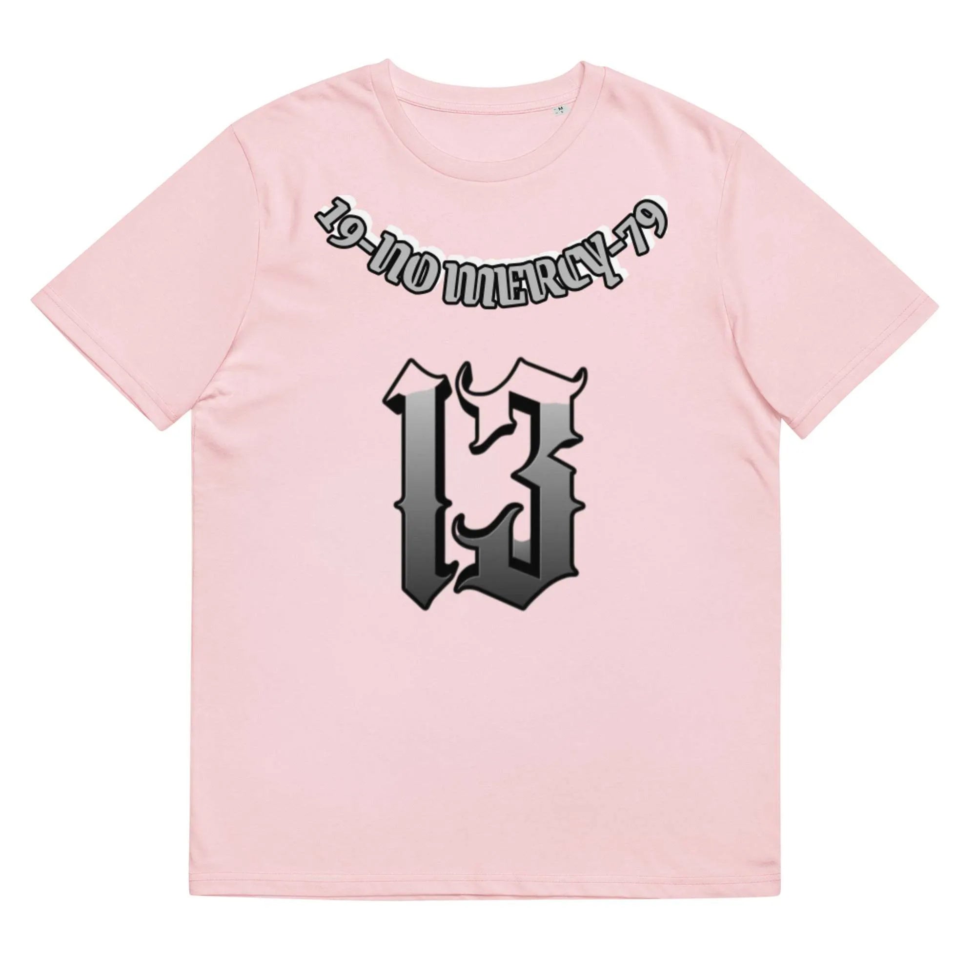 Grey loose-fitting cotton short sleeve t-shirt with a round neck on a hanger.