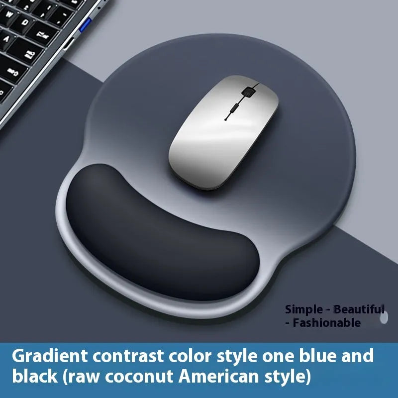Gradient girl silicone mouse mat with wristband on desk 220x250mm