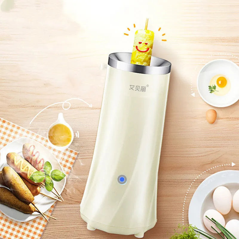 Beige mini breakfast machine compact automatic kitchen appliance