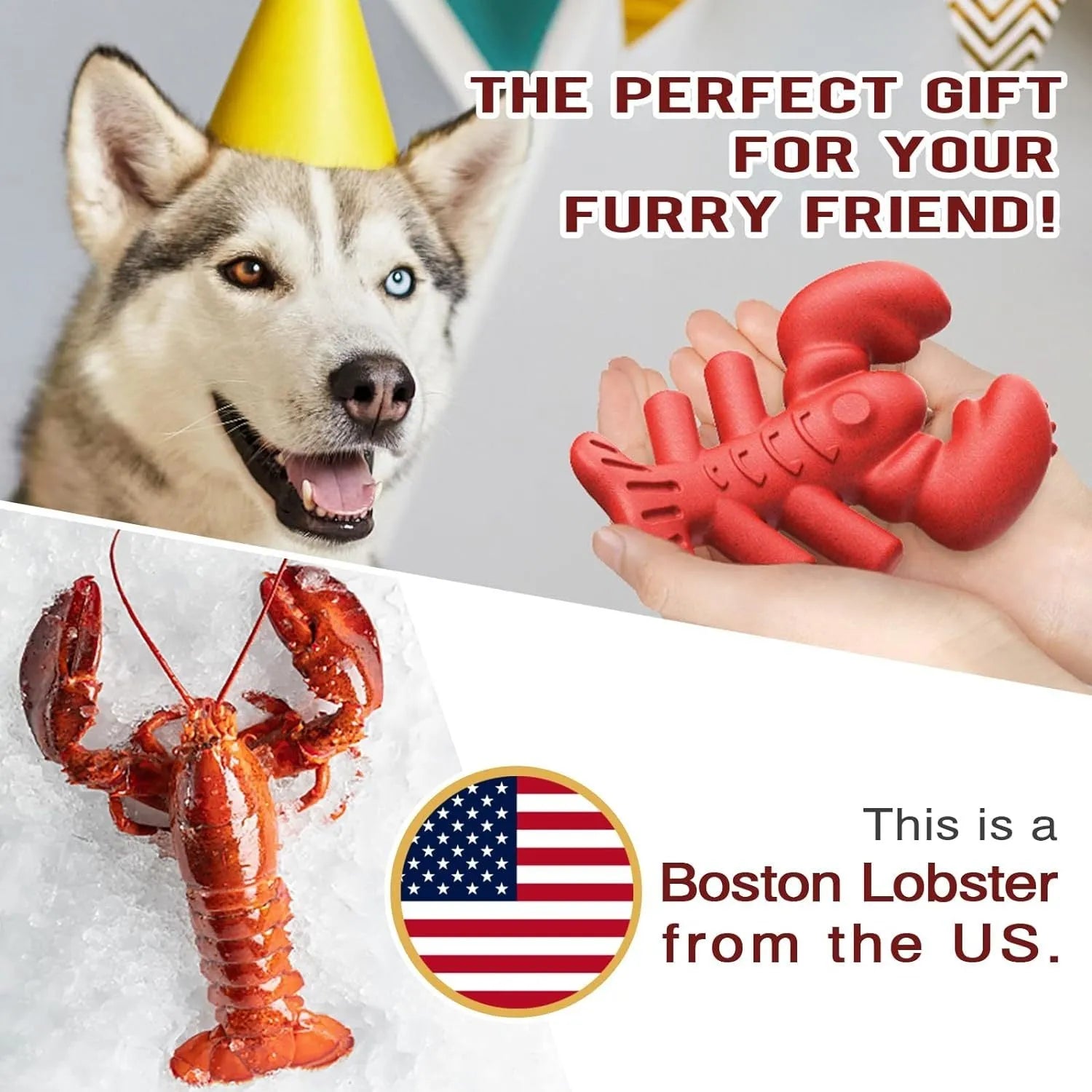 Red nylon chew toy for large dogs measuring 170mm with textured surface for dental cleaning