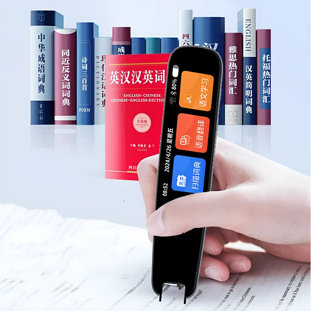 Dark grey universal talking pen for offline English scanning and translation practice