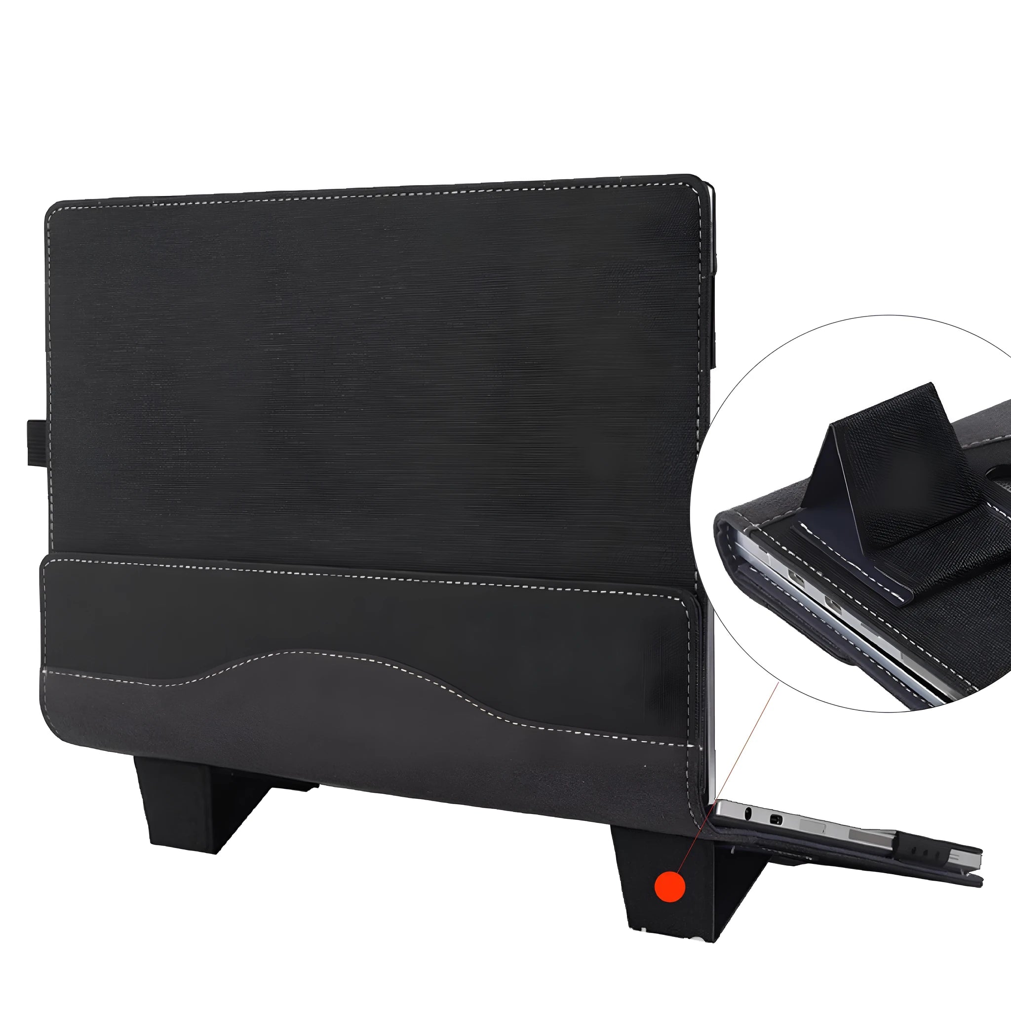 Black Chinese-style laptop protective sleeve for Microsoft Surface Laptop 6 with bracket design
