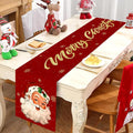 Polyester table flag with Santa Claus design for Christmas party decoration