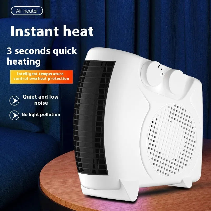 White desktop electric heater with compact design measuring 290mm × 2240mm × 160mm