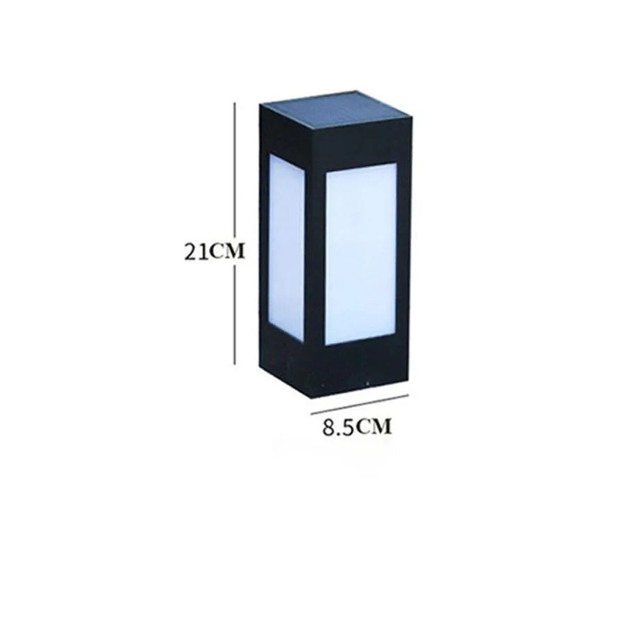 Solar garden lights with LED illumination for outdoor courtyards and tables