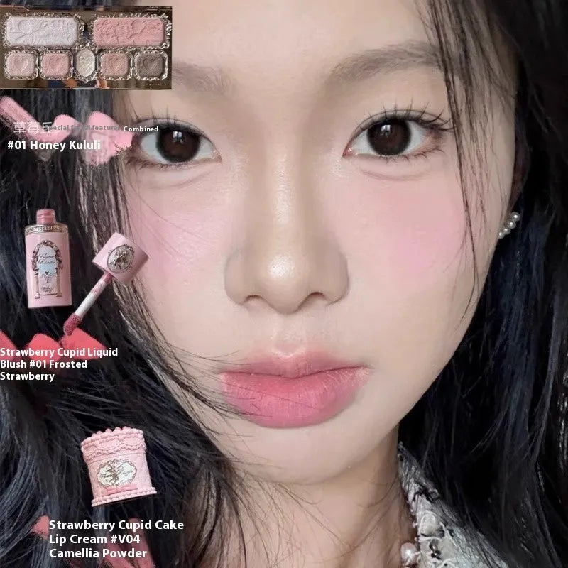 Strawberry Cupid Liquid Blush in six colour options for natural cheek colour application