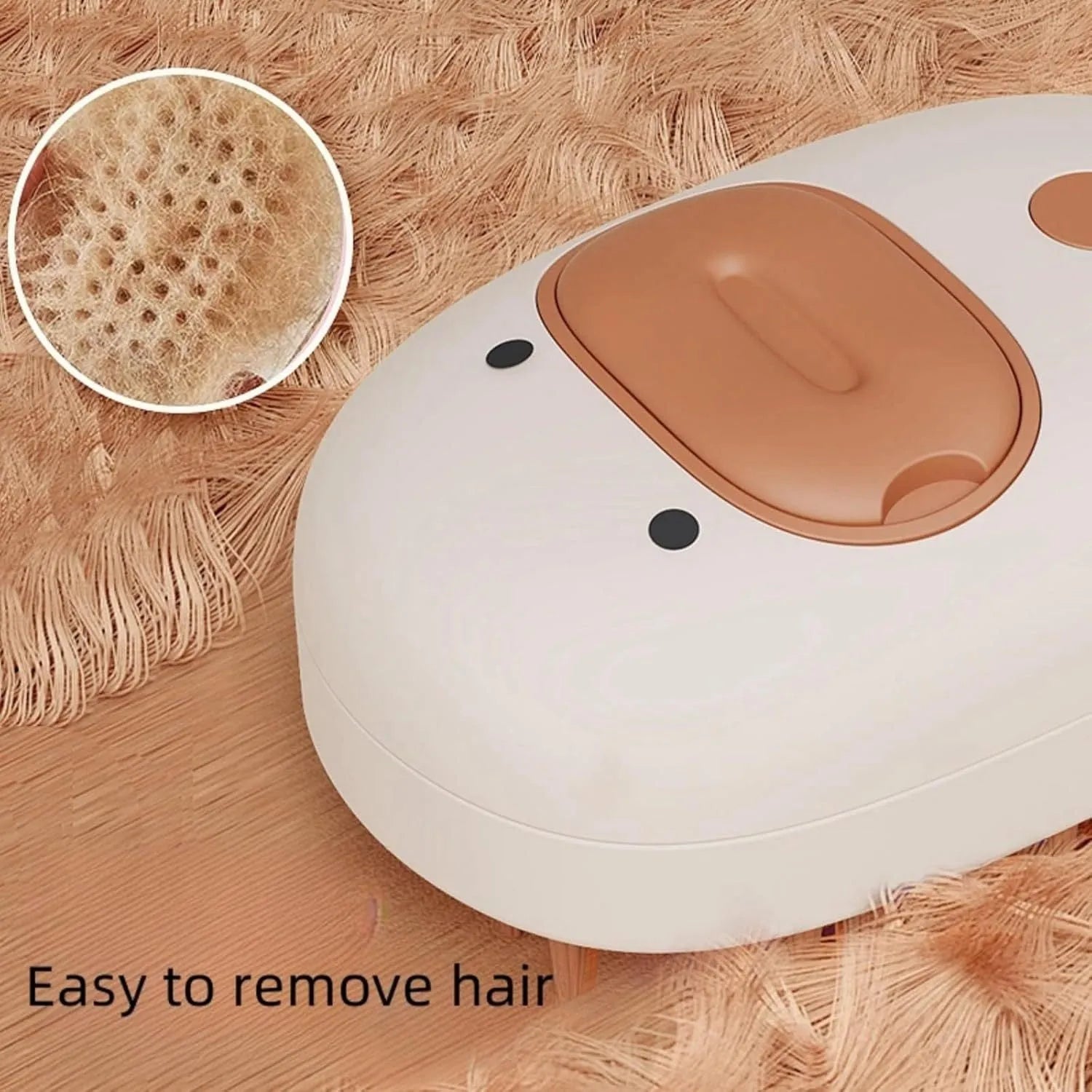 White rechargeable steam pet brush for dogs and cats with rubber comb teeth and water tank