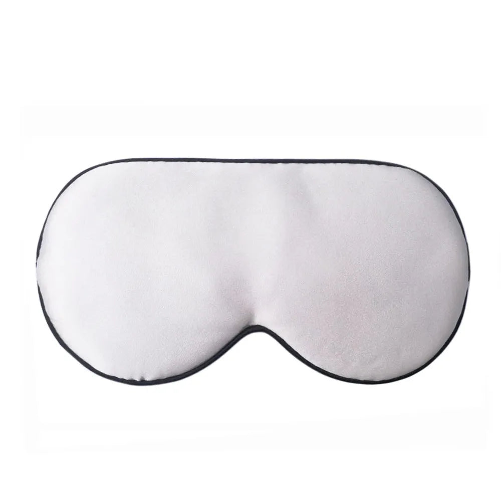 Double-sided mulberry silk eye mask with embroidered print in various colour options