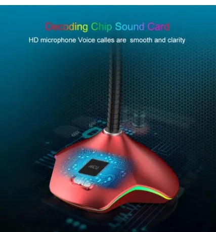 Black wired microphone with pop filter sponge and 3.5mm jack for computer recording