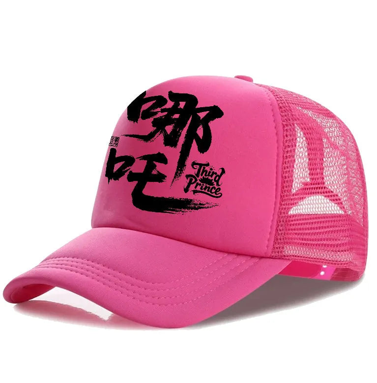 Men's casual polyester baseball cap shown in one of six colours with an adjustable back strap.