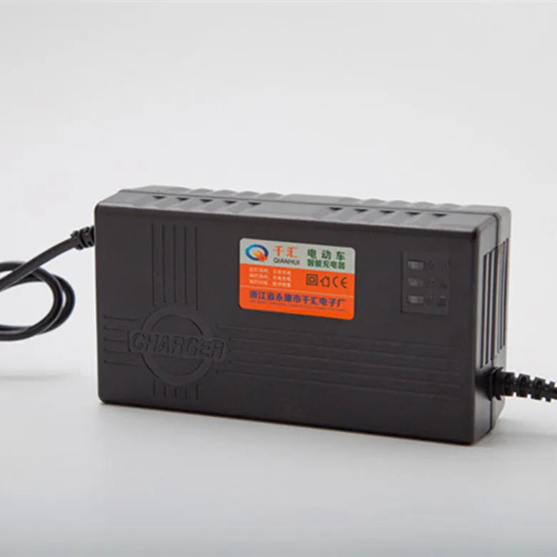 72V 20AH electric car charger in black with international plug options for lead-acid batteries