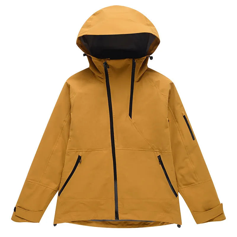 Men's and women's thin ski suit in yellow, black, grey and liner colours for snow sports