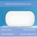 White ABS plastic wireless UV steriliser box with aromatherapy function for phones and small items