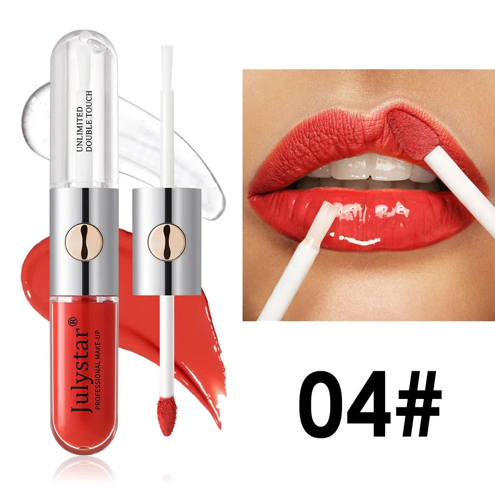 Women's lasting lip gloss tube in 6ml size with colour options 01Style to 09Style