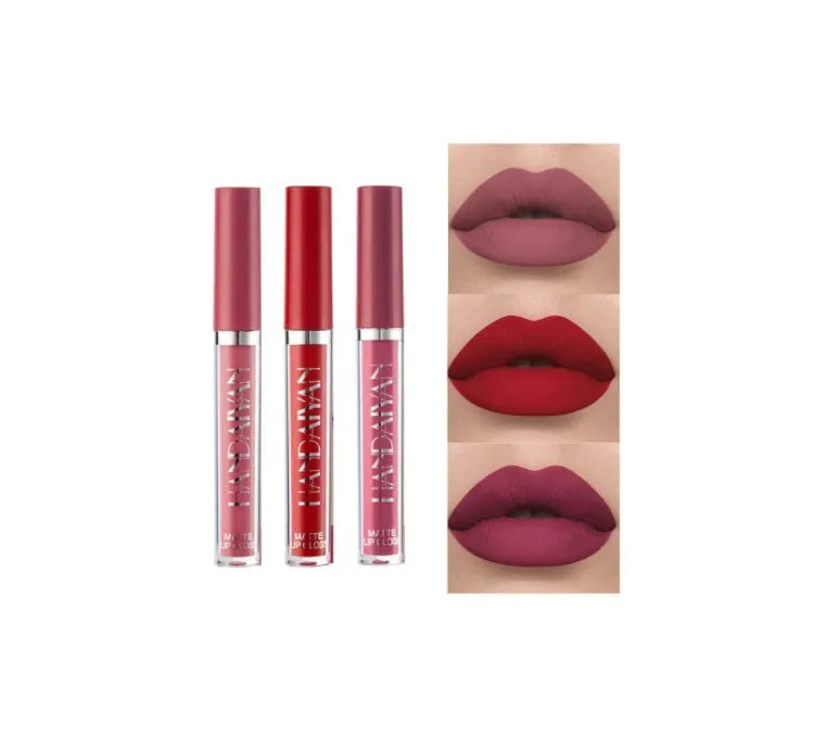 HANDAIYAN matte non-stick cup liquid lipstick tube in one of 12 colour styles.