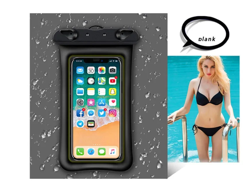 Waterproof phone pouch with 45cm rope in various colour options