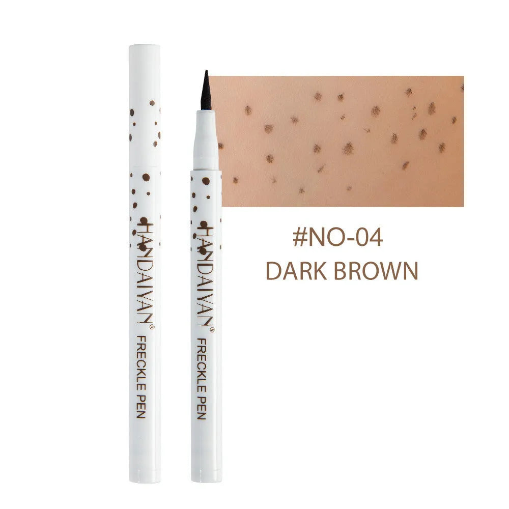Dark brown freckle pen cosmetic marker for natural face and body makeup