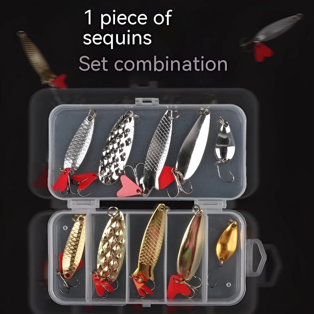 Metal pineapple sequin fishing lure dressings in gold and silver for iron jigs and false baits
