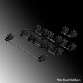 Keyboard shaft mechanical keyboard accessories kit with 4.3 inch screen and spacebar stems