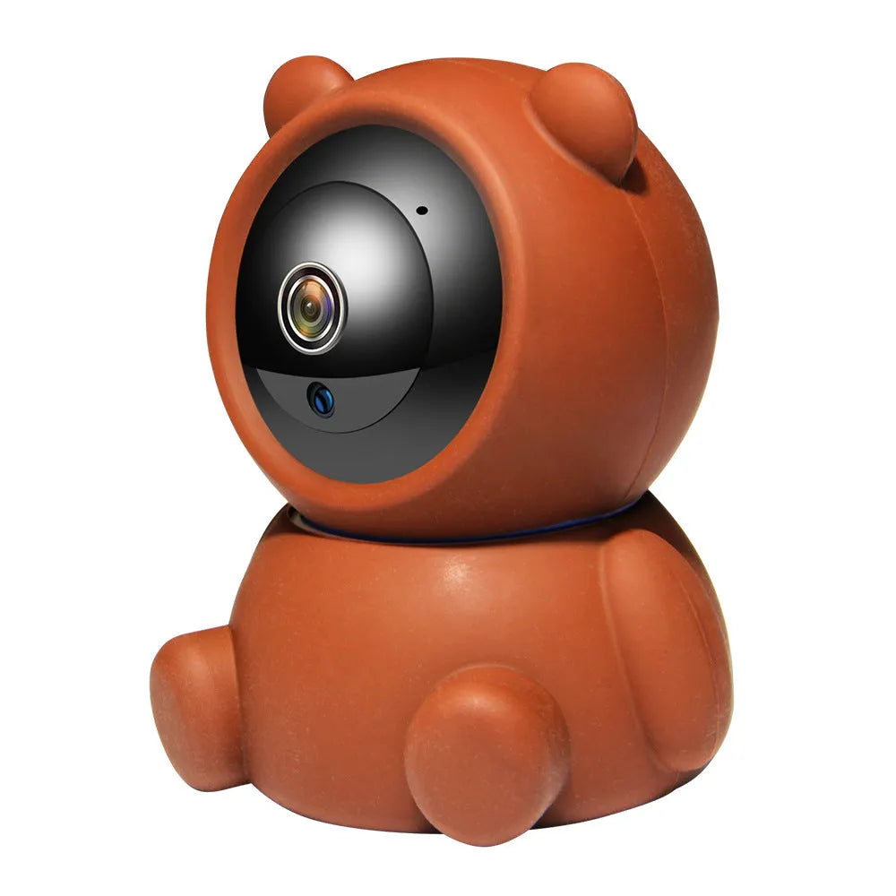 White or black wireless 1080P home security IP camera with infrared LEDs for night vision