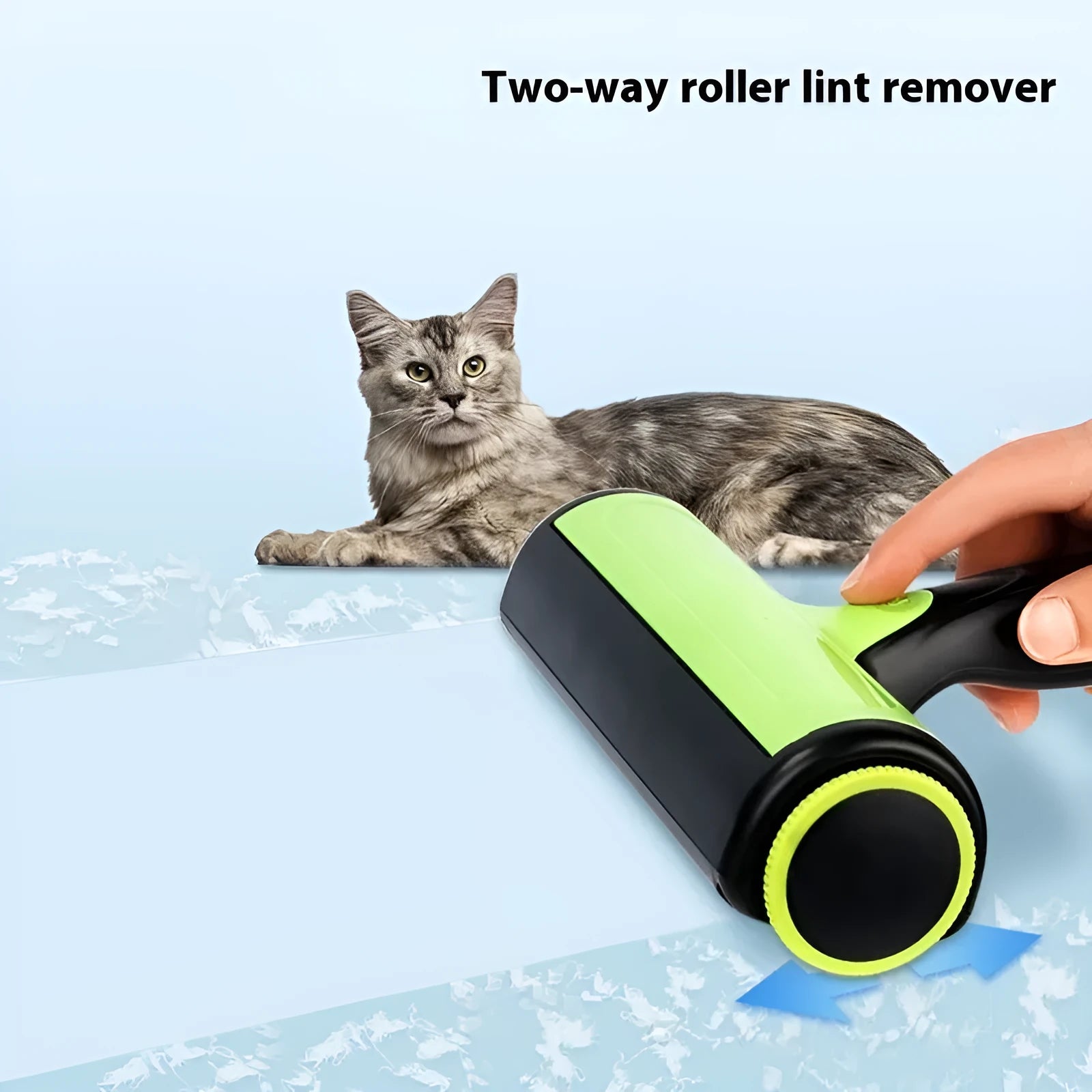 Automatic pet hair lint roller for sofa cleaning in green, blue or grey white colours