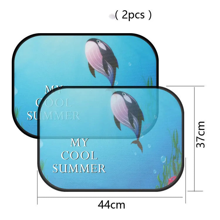 Electrostatic adsorption car side window sunshade in nylon mesh material