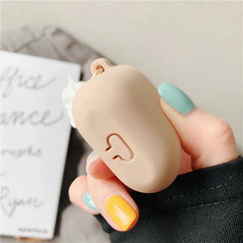 Cylinder ice cream design silicone case for Apple AirPods 2 wireless earphones in assorted colours