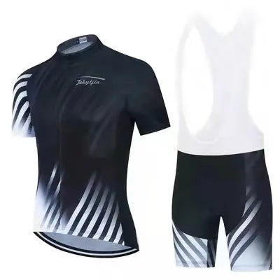 Cycling jersey set with top and pants for summer mountain and road biking in multiple colour options