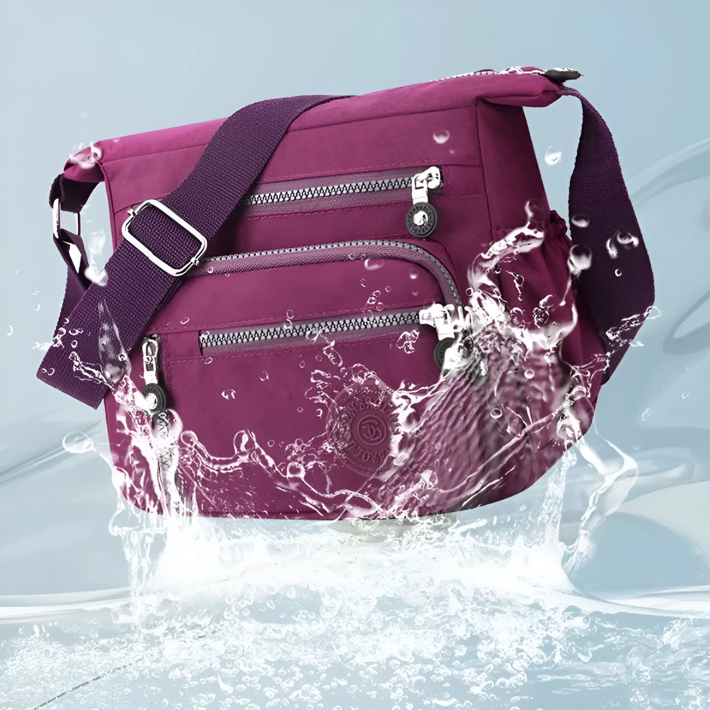 Nylon messenger bag square vertical design soft fabric single shoulder strap multiple colour options