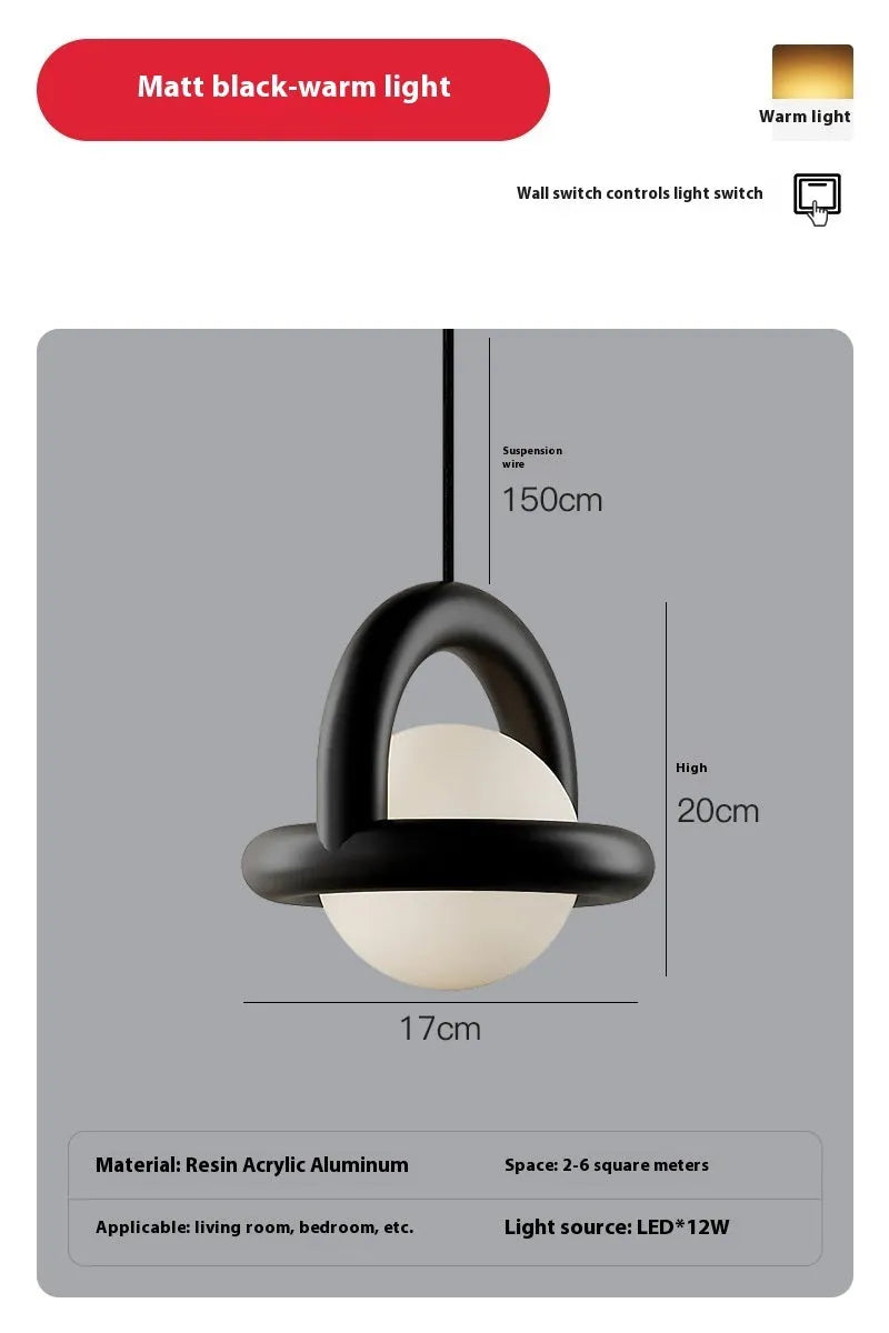 Danish designer hanging line lamp in a Nordic style for bedside or living room use.