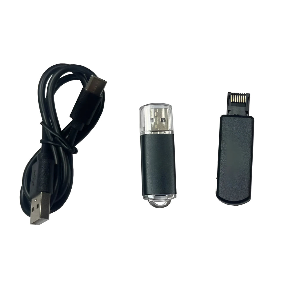 Black JB Tool USB host adapter for PlayStation with Ethernet port, shown with data cable and manual.