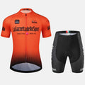Short sleeve cycling jersey in a colour option, laid flat to show its athletic cut and quick-dry fabric.