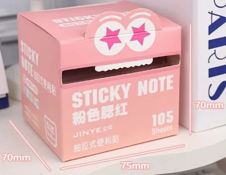 Pearl gradient sticky notes pad with transparent adhesive in one of six colour themes