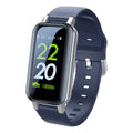 Call Bracelet smart wearable in black, blue, or coffee colour on a wrist, showing heart rate monitoring.