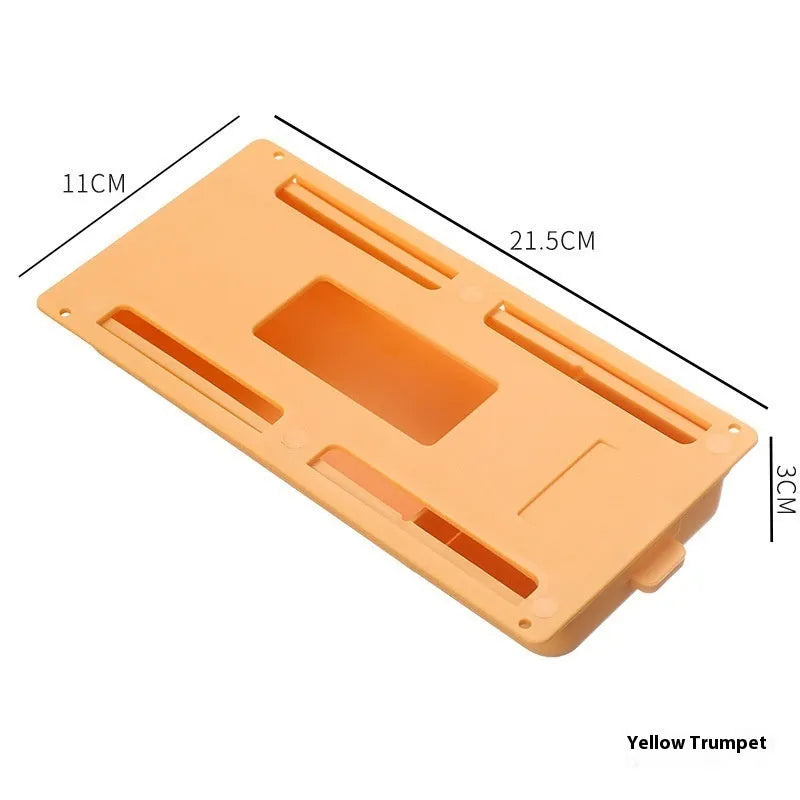 Plastic under table storage drawer with cover and grid compartments in multiple colour options